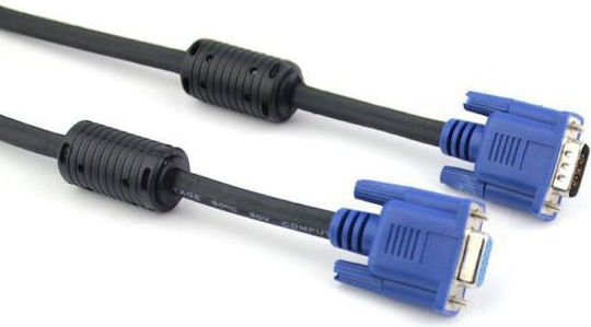 Vcom Vga Cable M To Vga F 1.5m Black