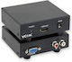 Vcom Dd491 Converter From Vga Female 2x Rca Chinch Female To Hdmi Female Black