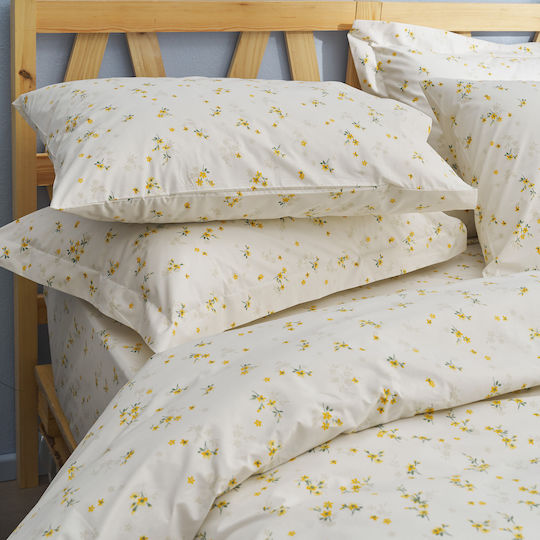 Charalambidis Textiles Retro Set Față de Pernă Albastru 52x72cm.