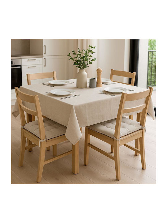 Linea Home Tischtuch Leinen Sand 150x180cm