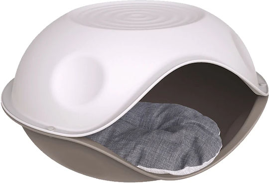 Σπίτι Κρεβάτι Γάτας Duck Μαξιλάρι Georplast 57x48x32cm Γκρι Καφέ