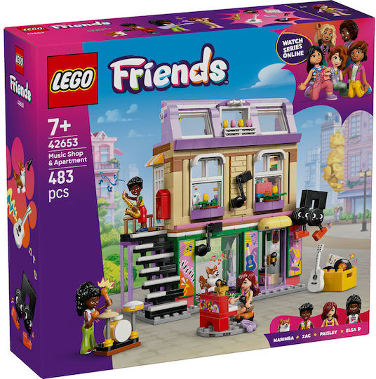 LEGO Friends Music Store & Apartment Pentru 7+ Ani 483 Piese 42653