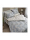 Charalambidis Textiles Lace Pillowcase Set Oxford Blue 50x70cm.