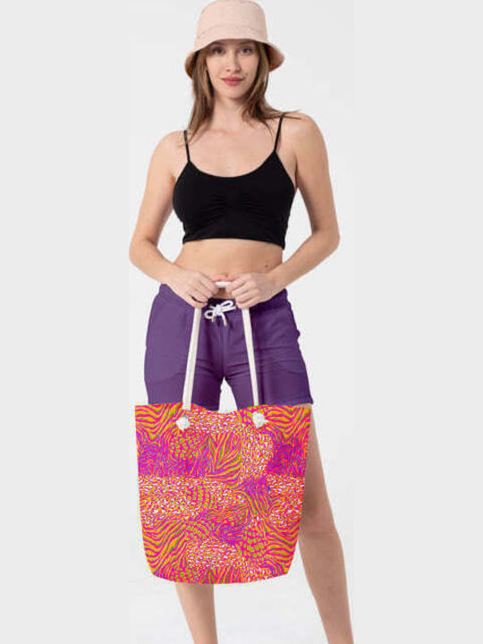 Miami Beach Fabric Beach Bag Multicolour