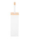 Metallic Toilet Brush White