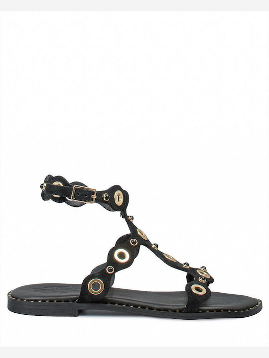 Sante Leather Women's Flat Sandals with Strap i...