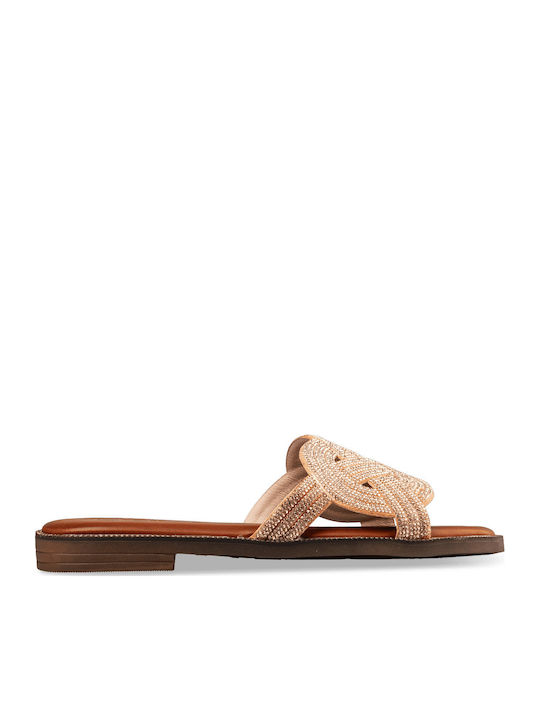 Envie Shoes Women's Flat Sandals Rose Gold