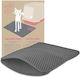 Litter Box Mat Litter Waste Protection Pretty Kitty Cats Toaletă Pisică Gri L30 x W40buc