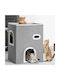 Bakaji Scratching Post Cat Trees Gray 48x37.5x63cm