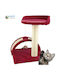Bakaji Scratching Post Poles Red 36x36x50cm