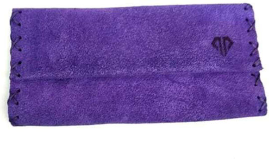Amalfi Leather Tobacco Pouch With Snap Closure suede leather