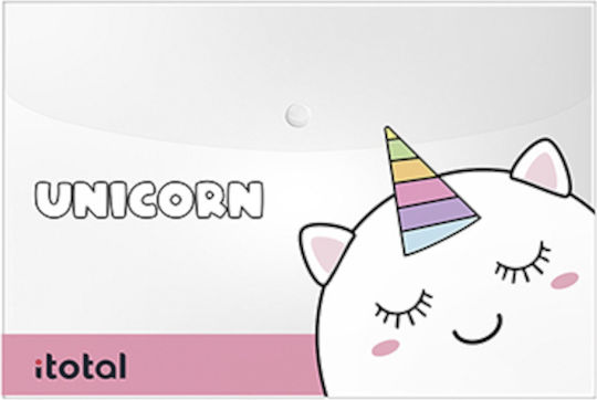 Button Folder I-total Transparent 34x23cm Unicorn Xl2619