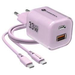 Forcell Charger GaN with USB-A Port and USB-C P...