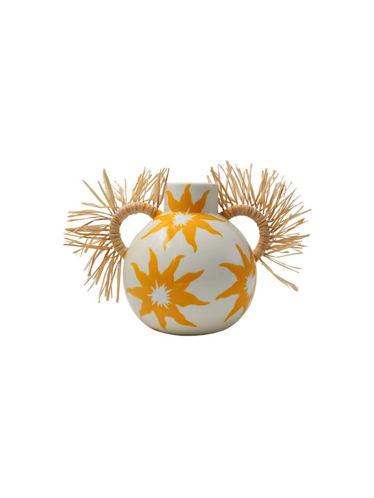 Que Rico Decorative Vase Yellow 19.5x16x17.5cm