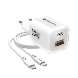 Forcell Charger GaN with USB-A Port and USB-C P...