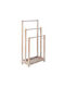 Costway Rack de Baie Simplă De Perete cu șuruburi Albă