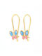 Ios Hypoallergenic Kids Earrings Pendants Butterflies from Gold 9K