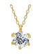 Brizzling Necklace Solitaire from Gold Plated Silver with Diamond