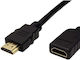 Roline Кабел HDMI мъжки - HDMI женски 1.5м Черен