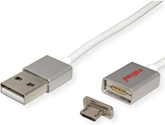 Roline Kabel 11.02.8316 Magnetisch Von USB Typ A M Zu USB Micro B M 1m Weiß