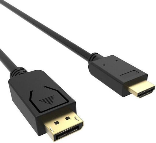 Vcom Cg609-1.8m кабел от DP мъжки към HDMI мъжки 1.8м черен с позлатени конектори