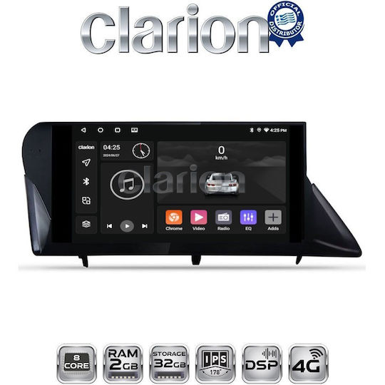 Clarion Ηχοσύστημα Αυτοκινήτου για Lexus RX 2009 > 2014 (Bluetooth/USB/WiFi/GPS/Apple-Carplay/Android-Auto)