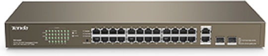 Tenda TEF1026F Unmanaged L2 Switch με 24 Θύρες Gigabit (1Gbps) Ethernet και 2 SFP Θύρες