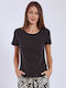 Women's Athletic T-shirt Black