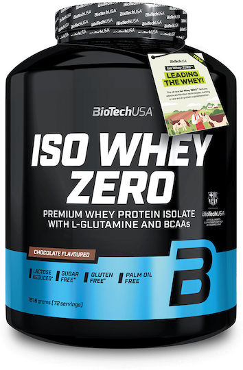 Biotech USA Iso Whey Zero Lactose Reduced Protein Whey Gluten Free with Flavor Chocolate 1.816kg