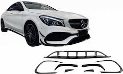 Frontstoßstangen-Splitter Mercedes-Benz CLA W117 Facelift 16-18 AMG Line Stoßstange Klavierlack Schwarz 8 Stück Frontstoßstangen-Splitter Mercedes-Benz CLA W117 Facelift 16-18 AMG Line Stoßstange Klavierlack Schwarz 8 Stück