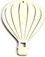Holz-Dekorations-Heißluftballon 80x58mm