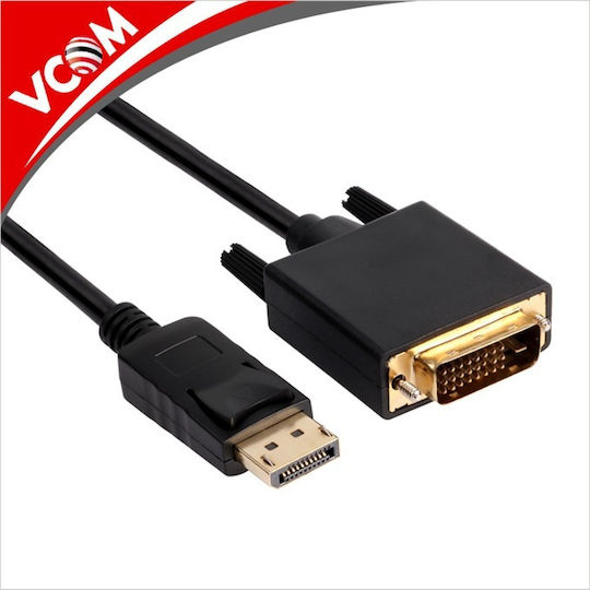 Vcom Cg606 кабел от DisplayPort M към DVI 24+1 M 1.8м черен
