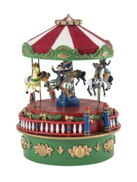 TS Collection Christmas Decorative Carousel with Music and Movement