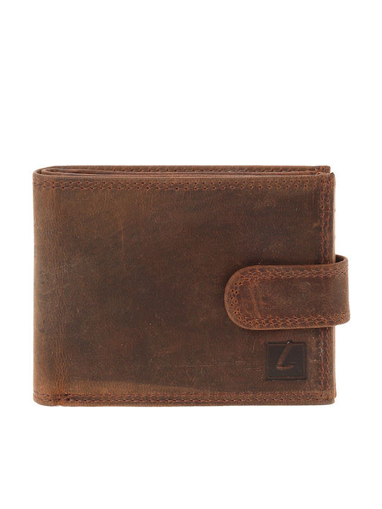 Leather Men's Wallet Classic with RFID Brown
