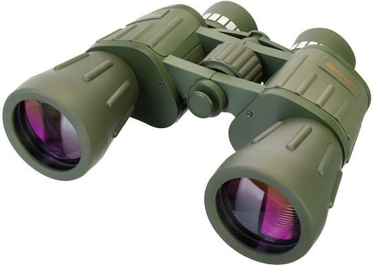 Discovery Field Binoculars 10x50 Porro Prism 10x Optical Zoom 50mm Lens Diameter Aperture Rubber Body Bk-7 Glass Waterproof Green