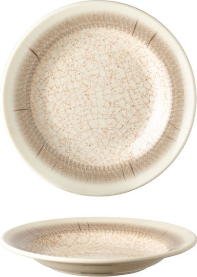 Servewell Plate Soup made of Melamine Beige 23cm 8pcs
