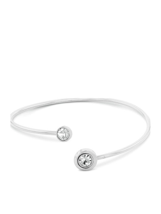 Calvin Klein Women's Steel Handcuff Bracelet with Zircon 17.5cm