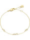 Fossil Women's Gold Plated Bracelet with Zircon 19cm