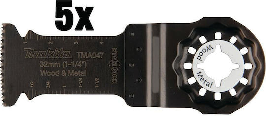 Makita Mt Bim 32mm X 50mm Deep Cutting Jigsaw Blade 5pcs