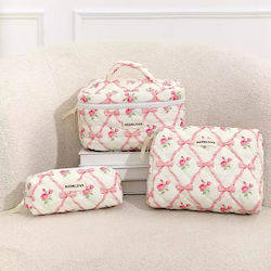 Set 3 "been Love" Cosmetic Organizer Bags Cracos Romantic Floral Design Multiple Sizes Ideal Travel Luggage Storage