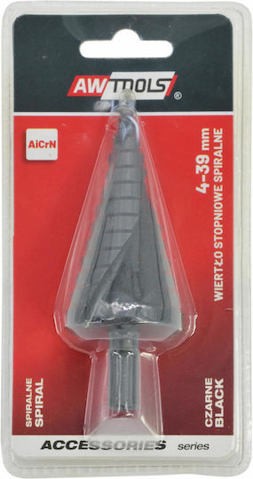 Aw Step Drill Spiral 4-39mm Aicrn Black