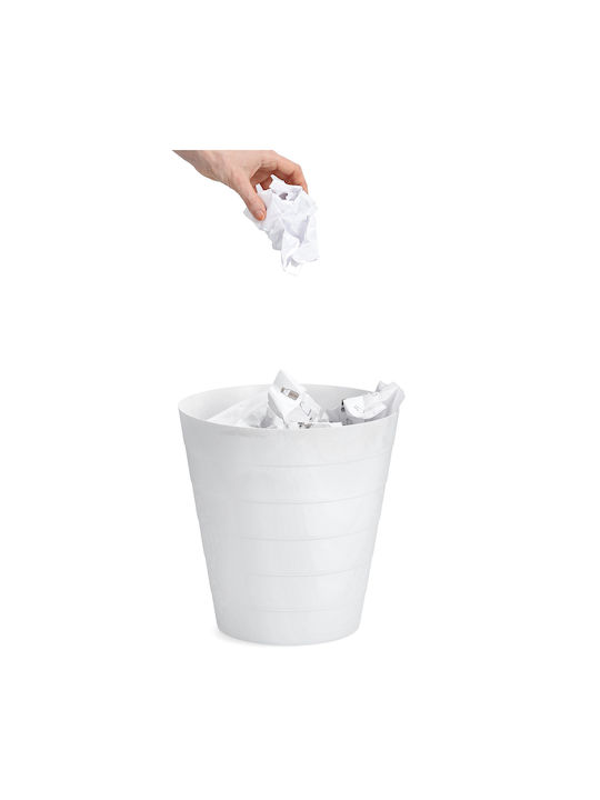 Waste Bin Waste Plastic White 13.5lt 1pcs