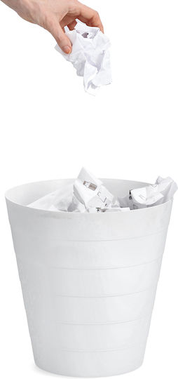 Waste Bin Waste Plastic White 13.5lt 1pcs