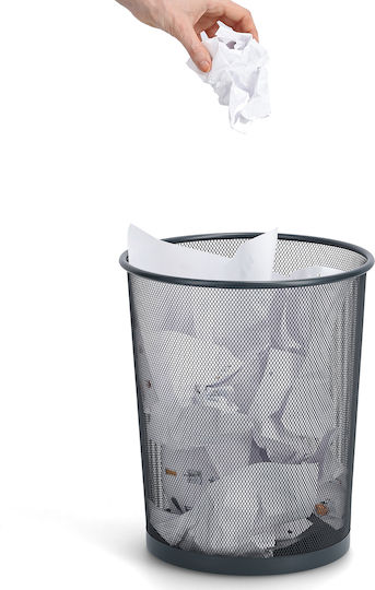 Waste Bin Waste Metallic Gray 29.5x29.5x35cm 1pcs