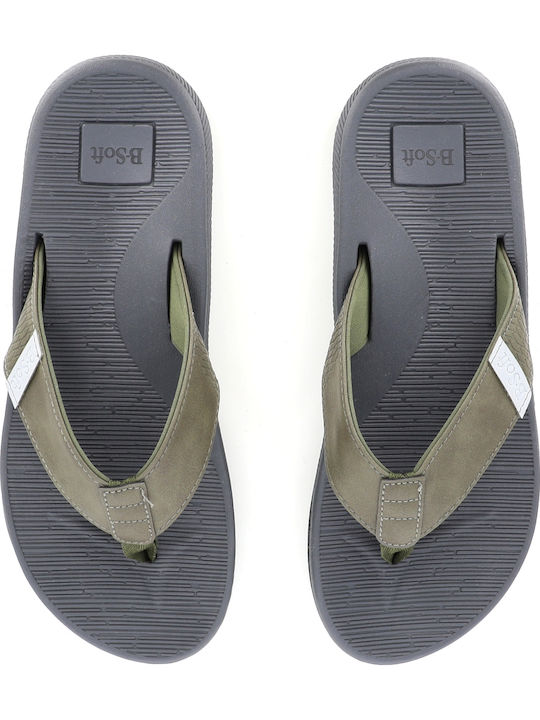 B-Soft Ανδρικά Flip Flops Πράσινα