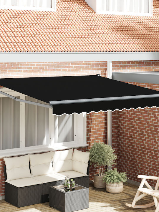 vidaXL Cort Terasă Negru 3x2.5m