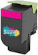 Stain Kompatibel Toner für Laserdrucker Lexmark 80C2SM0 2000 Seiten Magenta