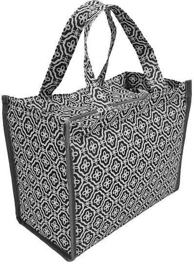 Geantă izolată pentru plajă sau camping 29x16x23cm negru alb