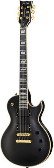 Harley Benton Elektrische Gitarre Einfacher Schnitt Schwarz
