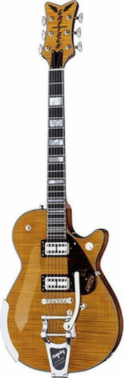 Gretsch Nigel Hendroff Af Elektrische Gitarre Einfacher Schnitt mit HH Tonabnehmerkonfiguration Bernstein